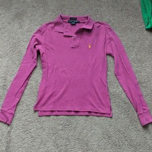 Fuschia Ralph Lauren Polo long sleeve shirt